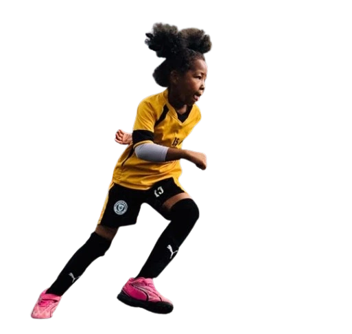 Soccer player in action
